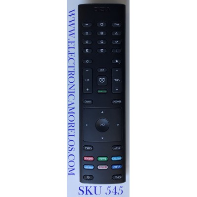 CONTROL PARA SMART TV VIZIO / XRT136 / 00111200133 / MODELOS D24F-F1 / D32FF1 / D43F-F1 / E55U-D0 / E55UD2 / E55-D0 / E55E1 / M65-D0 / M65E0 / P65-E1 / P75C1 / P75E1 / M70-E3 / M75E1